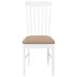 Sillas de comedor con cojines 2uds madera maciza blanco