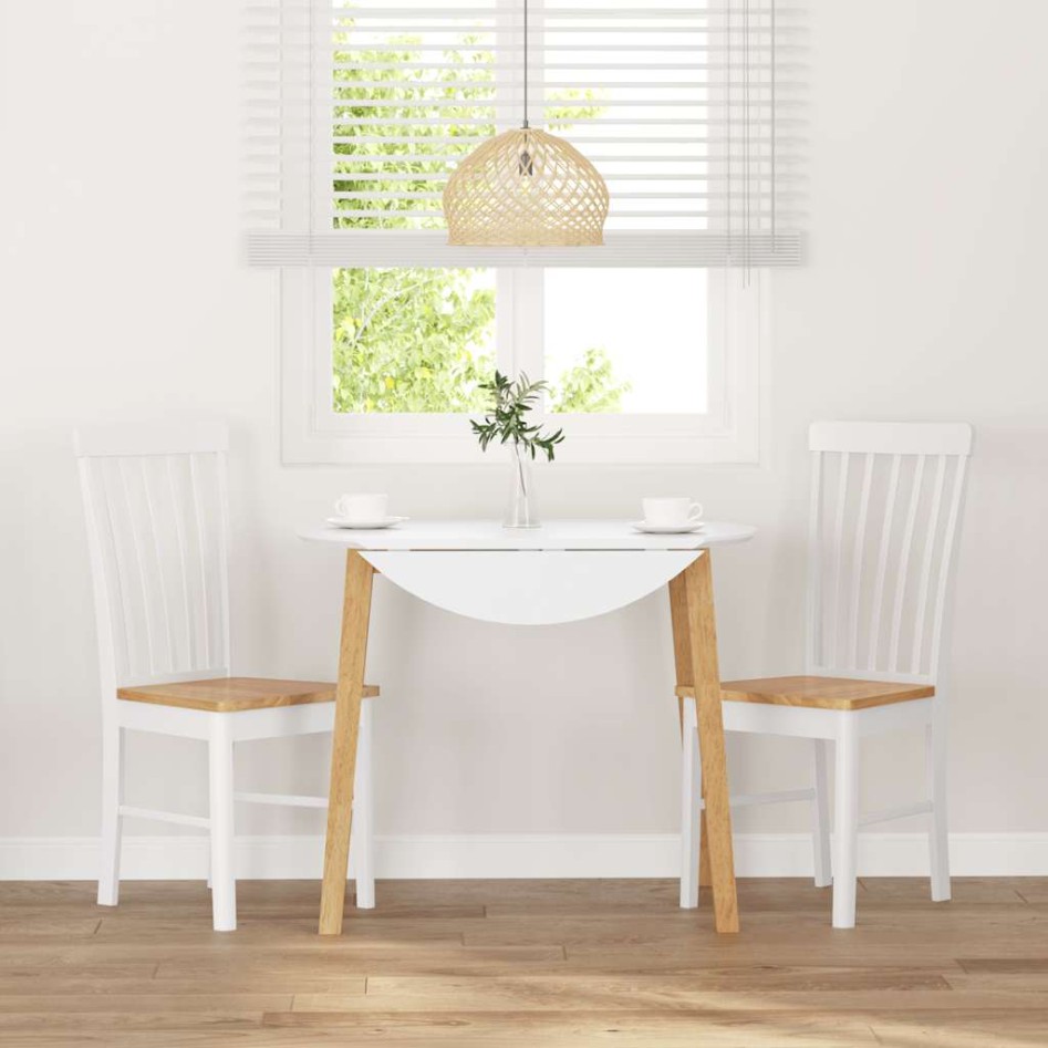 Sillas de comedor 2 unidades madera maciza de caucho