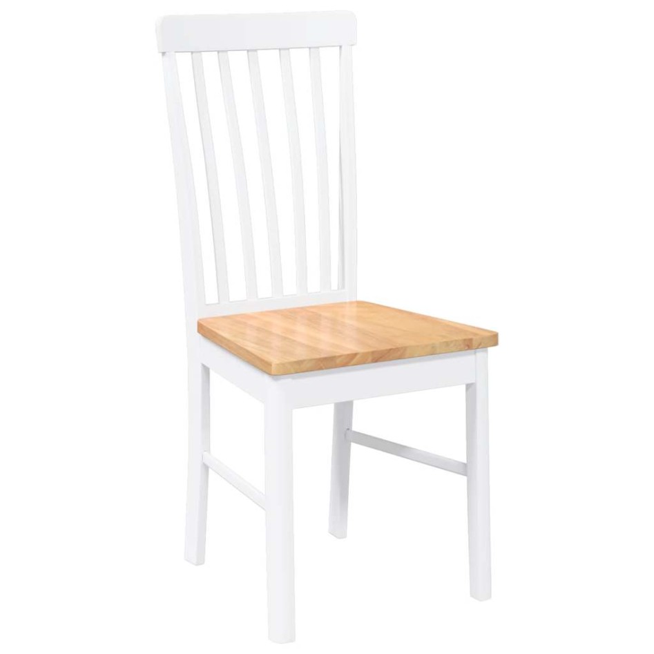 Sillas de comedor 2 unidades madera maciza de caucho
