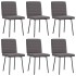 Sillas de comedor 6 unidades cuero sintético