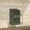 Nido para gallinas con 4 compartimentos de metal verde oliva