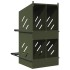 Nido para gallinas con 4 compartimentos de metal verde