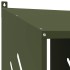 Nido para gallinas con 4 compartimentos de metal verde