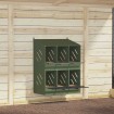 Nido para gallinas con 6 compartimentos de metal verde oliva
