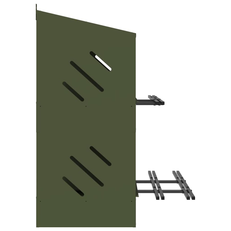 Nido para gallinas con 6 compartimentos de metal verde