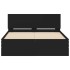 Estructura de cama con cabecero y luces LED negro 120x200
