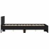 Estructura de cama con cabecero y luces LED negro 120x200