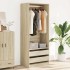 Armario de madera de ingeniería roble Sonoma 80x50x200