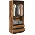 Armario de madera de ingeniería madera envejecida 80x50x200