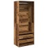 Armario de madera de ingeniería madera envejecida 80x50x200