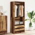 Armario de madera de ingeniería madera envejecida 80x50x200