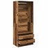 Armario de madera de ingeniería madera envejecida 80x50x200