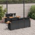 Set sofás jardín y cojines 6 pzas ratán sintético acacia