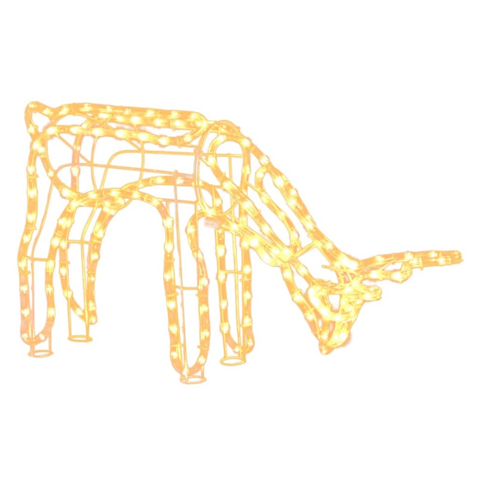 Set de figuras de reno de Navidad 3 piezas blanco