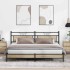 Estructura de cama sin colchón metal roble Sonoma 200x200