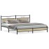 Estructura de cama sin colchón metal roble Sonoma 200x200