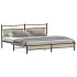 Estructura de cama sin colchón metal roble Sonoma 200x200