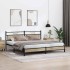 Estructura de cama sin colchón metal roble Sonoma 200x200