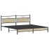 Estructura de cama sin colchón metal roble Sonoma 200x200