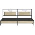 Estructura de cama sin colchón metal roble Sonoma 200x200