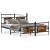 Estructura de cama sin colchón madera roble ahumado 140x190