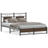 Estructura de cama sin colchón madera marrón roble 140x190