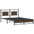 Estructura de cama sin colchón madera marrón roble 140x190