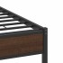 Estructura de cama sin colchón madera marrón roble 140x190