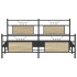 Estructura de cama sin colchón metal roble Sonoma 160x200