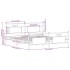 Estructura de cama sin colchón metal roble Sonoma 160x200