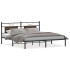 Estructura de cama sin colchón madera marrón roble 160x200