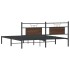 Estructura de cama sin colchón madera marrón roble 160x200