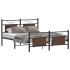 Estructura de cama sin colchón madera marrón roble 140x190
