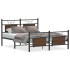 Estructura de cama sin colchón madera marrón roble 140x190