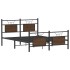 Estructura de cama sin colchón madera marrón roble 140x190
