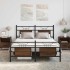 Estructura de cama sin colchón madera marrón roble 140x190