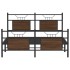 Estructura de cama sin colchón madera marrón roble 140x190