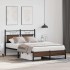Estructura de cama sin colchón madera marrón roble 120x200