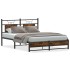 Estructura de cama sin colchón madera roble ahumado 140x190