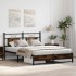 Estructura de cama sin colchón madera roble ahumado 140x190