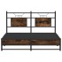 Estructura de cama sin colchón madera roble ahumado 140x190