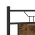 Estructura de cama sin colchón madera roble ahumado 140x190