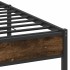 Estructura de cama sin colchón madera roble ahumado 140x190