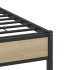 Estructura de cama sin colchón madera roble Sonoma 120x200