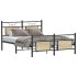 Estructura de cama sin colchón madera roble Sonoma 140x190