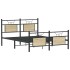 Estructura de cama sin colchón madera roble Sonoma 140x190