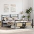 Estructura de cama sin colchón madera roble Sonoma 140x190