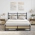Estructura de cama sin colchón madera roble Sonoma 140x190