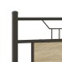 Estructura de cama sin colchón madera roble Sonoma 140x190