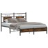 Estructura de cama sin colchón madera roble ahumado 140x190